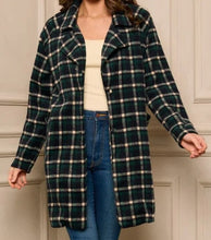 Load image into Gallery viewer, Button up Plaid coat
