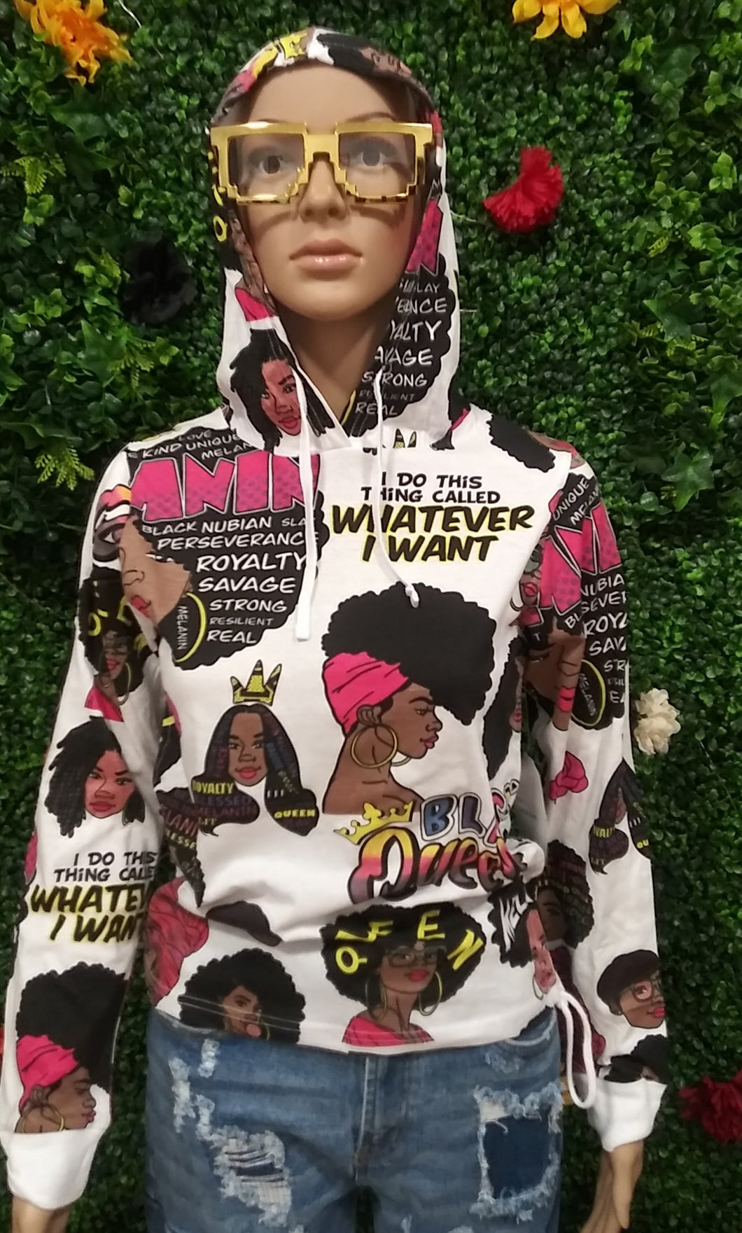 Afro Melanin W/hoodie