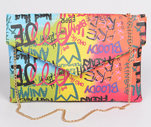 Load image into Gallery viewer, Graffiti Envelope Clutch
